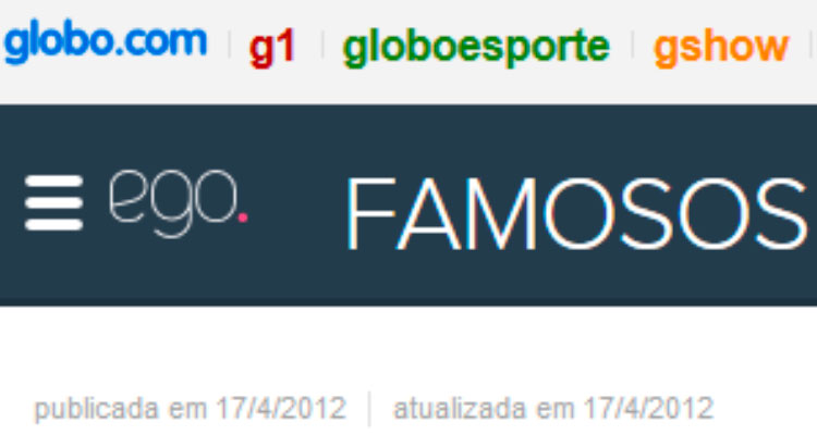 Globo.com - EGO /  Famosos